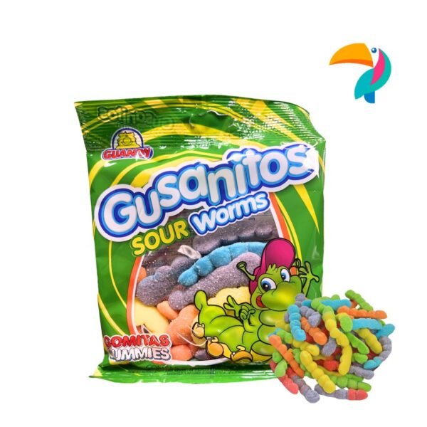 Gomitas Gusanitos Worms Sour Guandy 3.5 oz